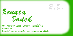 renata dodek business card